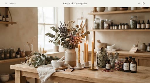 Beispielbild getrockneter Blumenarrangements